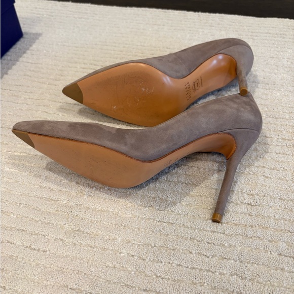 Stuart Weitzman Brown Suede Heels Stiletto - Picture 3 of 4